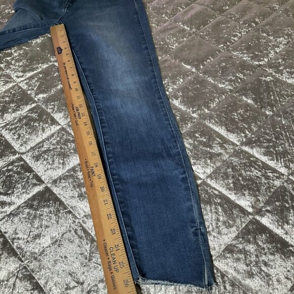 PISTOLA Audrey Mid Rise Skinny Transcend Blue Stretch Raw Split Hem Jeans 27 - Picture 8 of 12